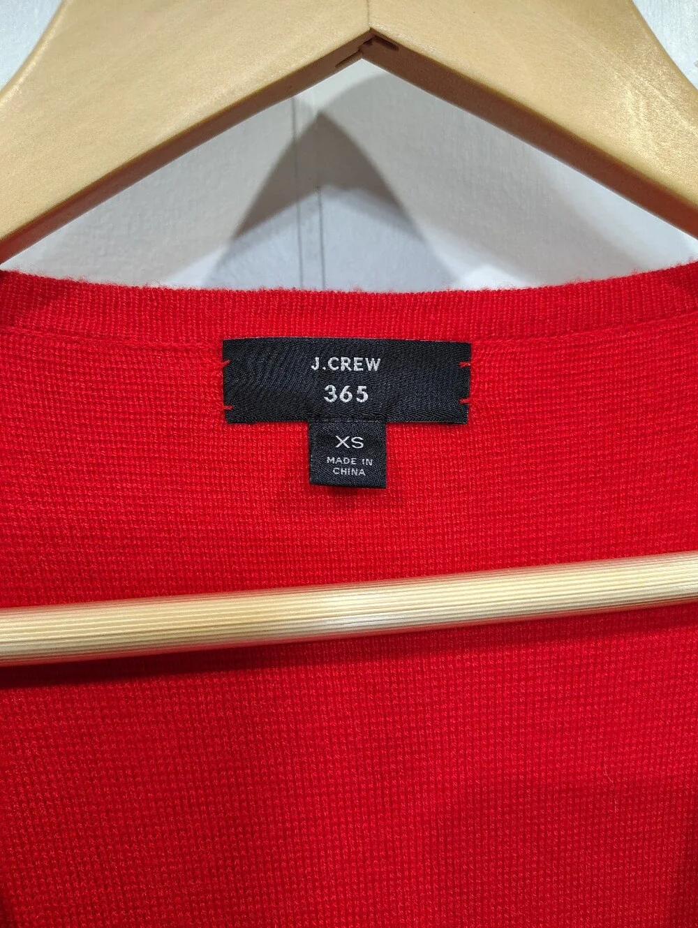 J.Crew Juliette Collarless Sweater Blazer XS Red Open Front Coatigan Gnome
